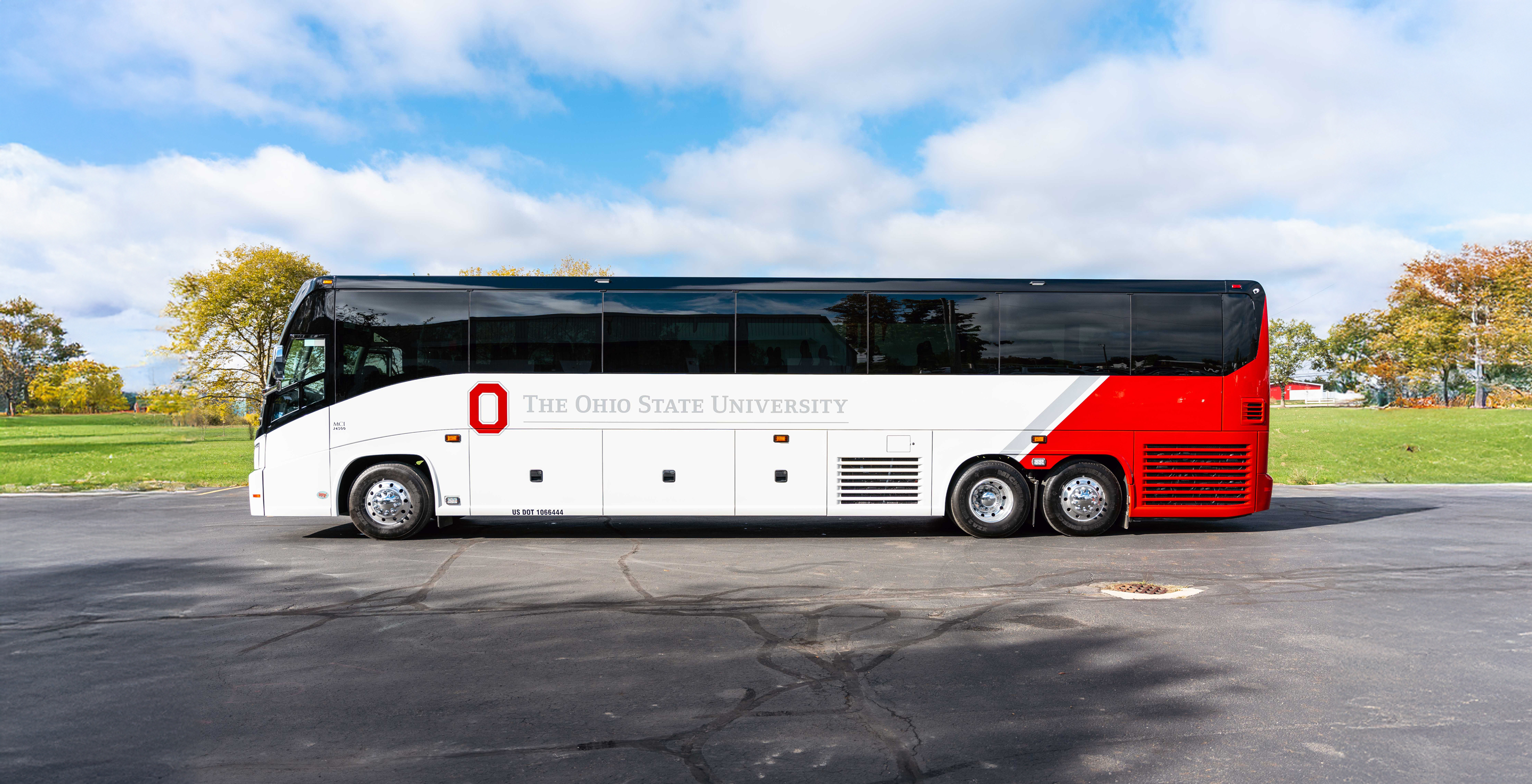 The Ohio State University charter bus