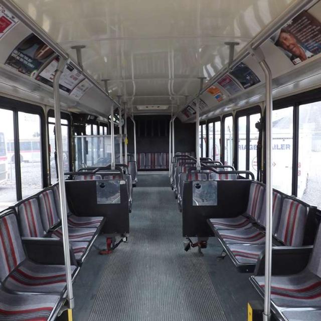 inside seating of cabs bus