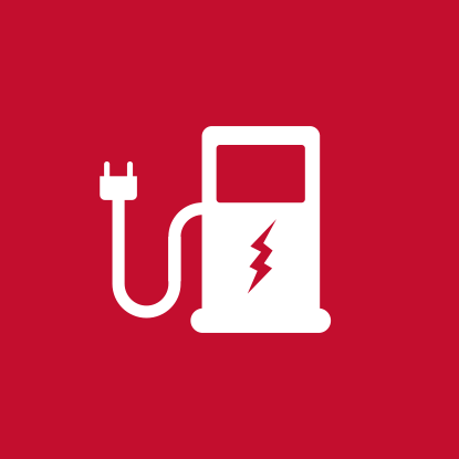 vector of electric vehicle charging station