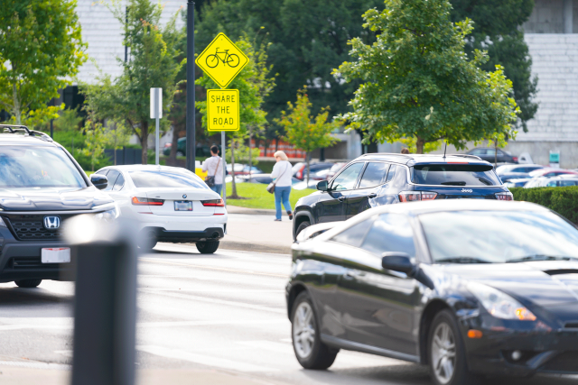 Photo of campus traffic