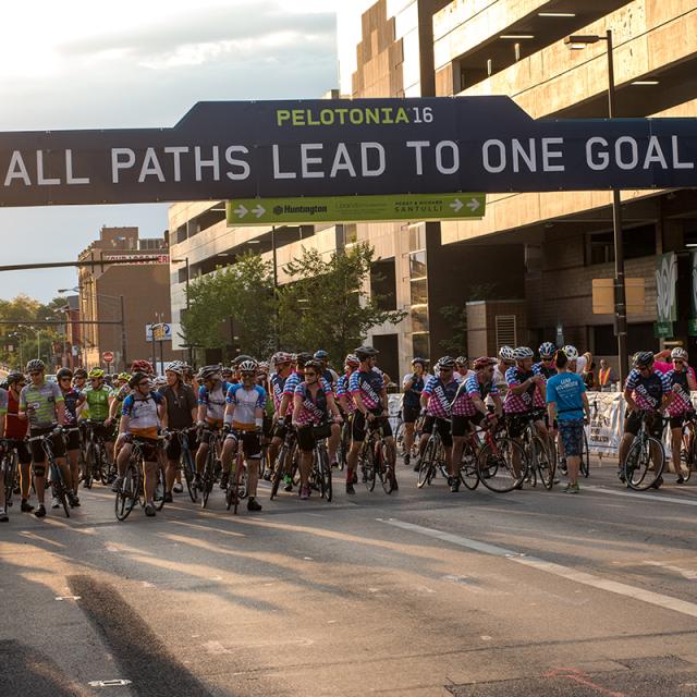 Pelotonia cyclists.