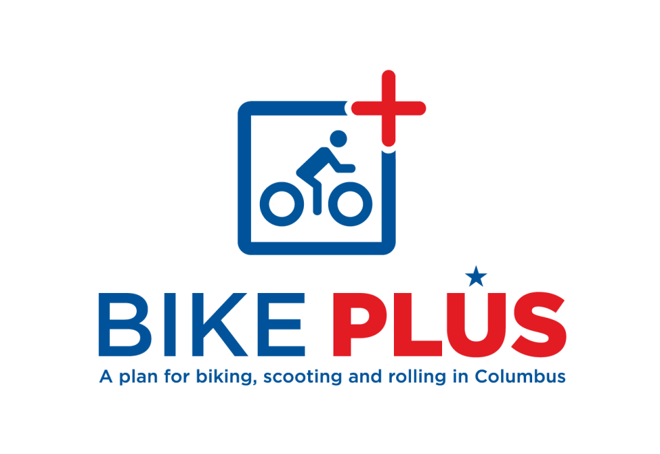 bicycle logo with plus sign