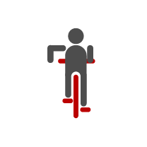 Bicylist using stop signal.